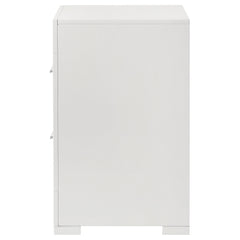 Ives White High Gloss Nightstand - Ornate Home