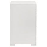 Ives White High Gloss Nightstand - Ornate Home