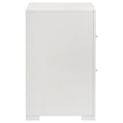 Ives White High Gloss Nightstand - Ornate Home