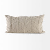 Ivivva Beige 14x26 Fabric Textured Decorative Pillow Cover - Ornate Home