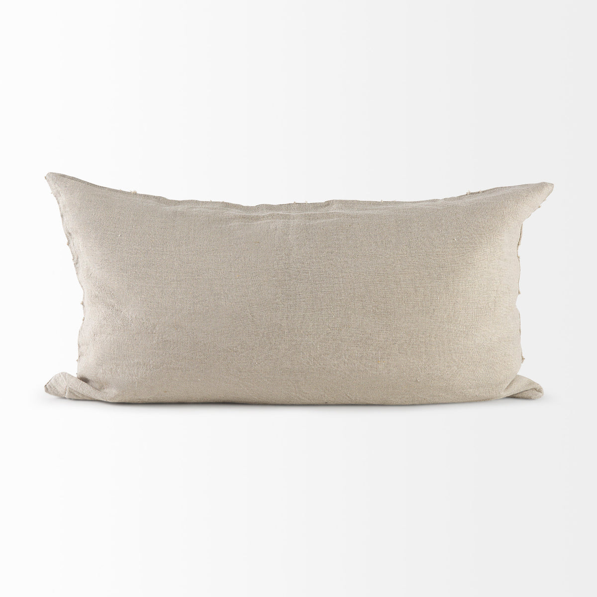 Ivivva Beige 14x26 Fabric Textured Decorative Pillow Cover - Ornate Home