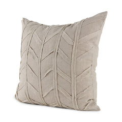 Ivivva Beige 20x20 Fabric Textured Pillow Cover - Ornate Home