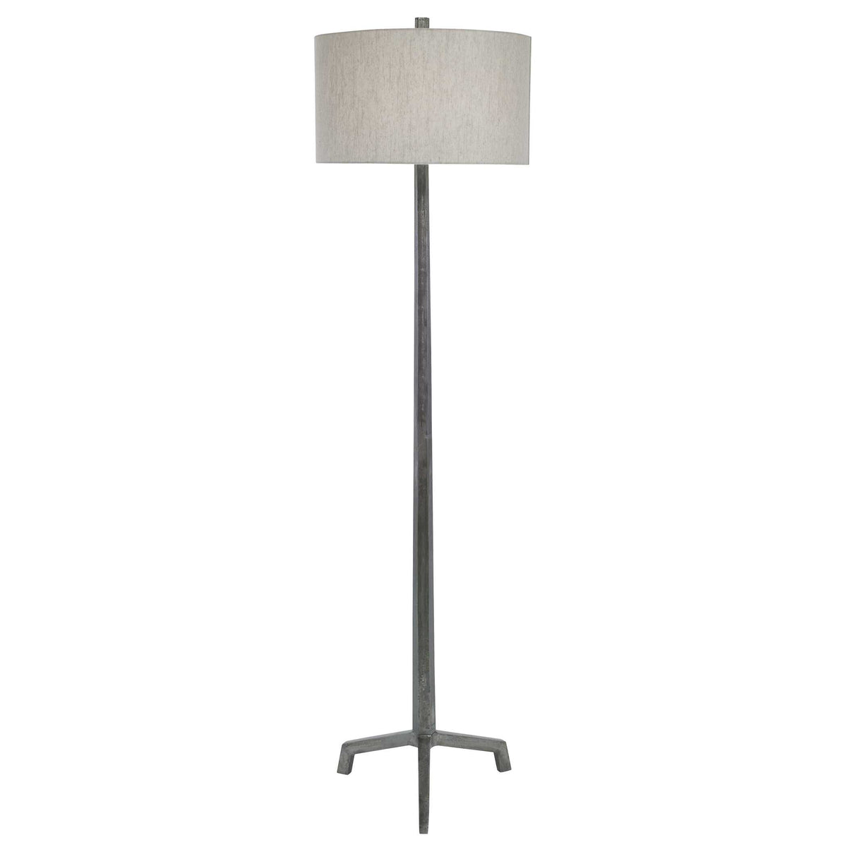 Ivor Brown/Silver Cast Iron Floor Lamp - Ornate Home