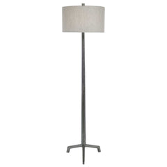 Ivor Brown/Silver Cast Iron Floor Lamp - Ornate Home