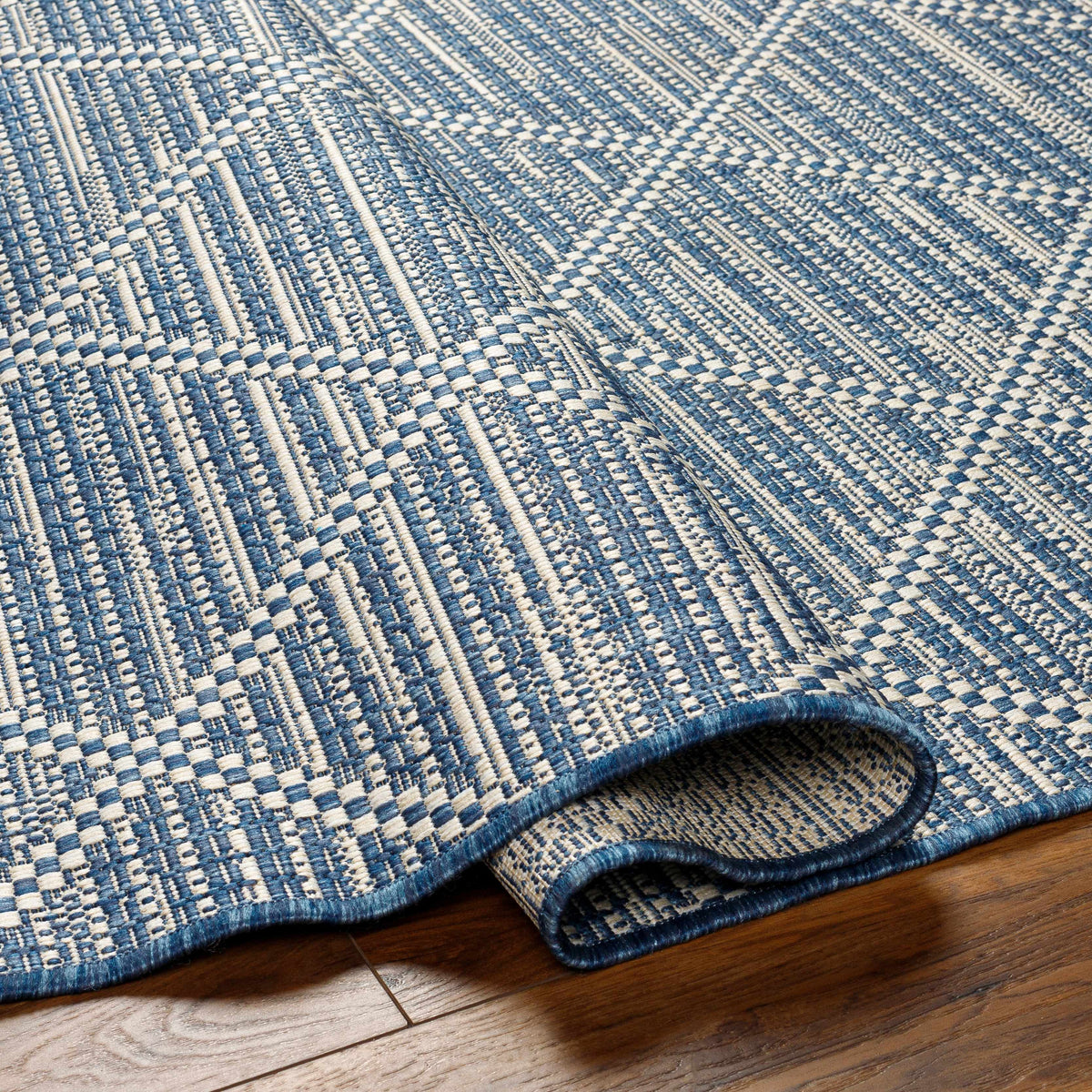 Ivora Blue Outdoor Area Rug - Clearance - Ornate Home