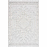 Ivory Alya 3D Medallion Fringe @Area Rug - Clearance - Ornate Home