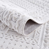 Ivory Alya 3D Medallion Fringe @Area Rug - Clearance - Ornate Home
