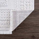 Ivory Alya 3D Medallion Fringe @Area Rug - Clearance - Ornate Home