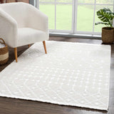 Ivory Beil 3D Fringe Area Rug - Clearance - Ornate Home