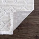 Ivory Beil 3D Fringe Area Rug - Clearance - Ornate Home
