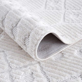 Ivory Beil 3D Fringe Area Rug - Clearance - Ornate Home