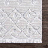 Ivory Beil 3D Fringe Area Rug - Clearance - Ornate Home