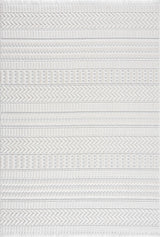 Ivory Cira Textured Trellis Fringe Area Rug - Clearance - Ornate Home