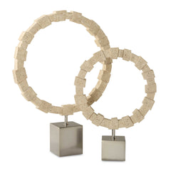 Ivory Fusion Silver Stone Rings (Set of 2) - Ornate Home