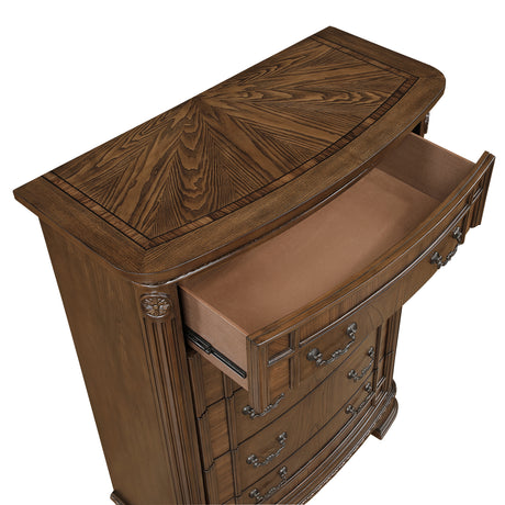 Ivoura Warm Walnut Chest - Ornate Home