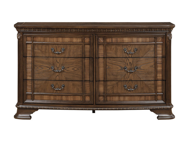 Ivoura Warm Walnut Dresser - Ornate Home