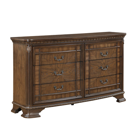 Ivoura Warm Walnut Dresser - Ornate Home