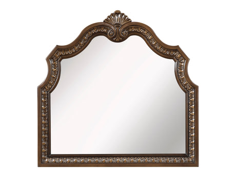 Ivoura Warm Walnut Mirror - Ornate Home