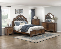 Ivoura Warm Walnut Mirror - Ornate Home