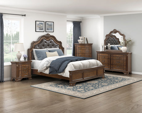 Ivoura Warm Walnut Mirror - Ornate Home