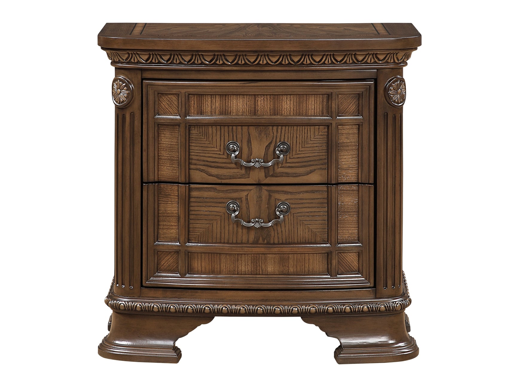 Ivoura Warm Walnut Nightstand - Ornate Home