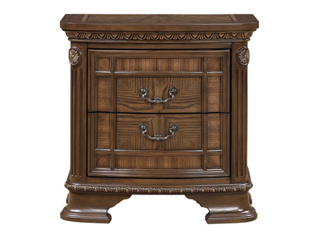 Ivoura Warm Walnut Nightstand - Ornate Home