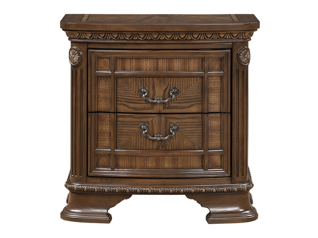 Ivoura Warm Walnut Nightstand - Ornate Home