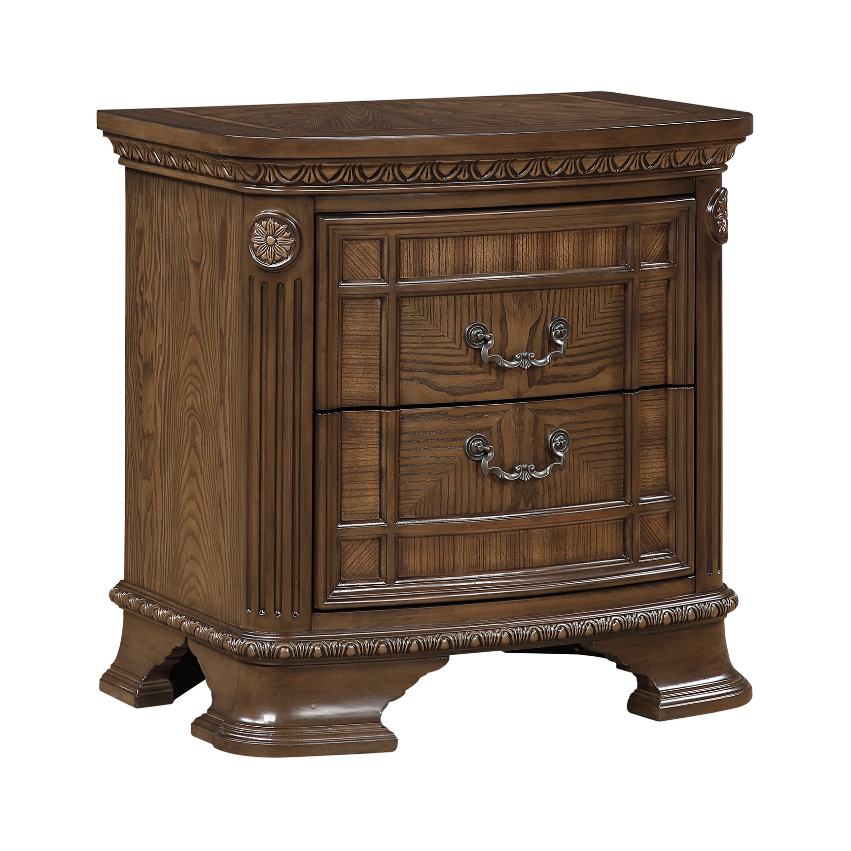Ivoura Warm Walnut Nightstand - Ornate Home