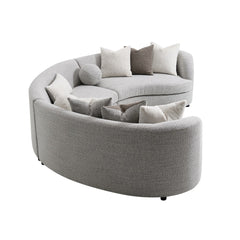 Ivria Gray Sectional Sofa W/9 Pillows - Ornate Home