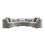 Ivria Gray Sectional Sofa W/9 Pillows - Ornate Home