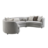 Ivria Gray Sectional Sofa W/9 Pillows - Ornate Home