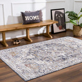 Ivria Navy & Rust Area Rug - Ornate Home