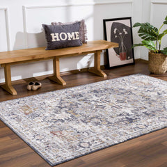 Ivria Navy & Rust Area Rug - Ornate Home