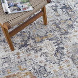 Ivria Navy & Rust Area Rug - Ornate Home
