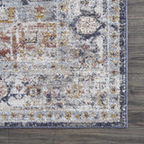 Ivria Navy & Rust Area Rug - Ornate Home