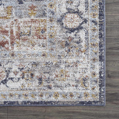 Ivria Navy & Rust Area Rug - Ornate Home