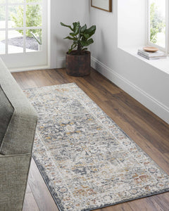 Ivria Navy & Rust Area Rug - Ornate Home
