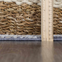 Ivria Navy & Rust Area Rug - Ornate Home