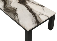 Ivy Black/Brown/White Faux Marble Top 3-Piece Cocktail Table Set - Ornate Home