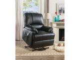 Ixora Black PU Recliner w/Power Lift & Massage - Ornate Home