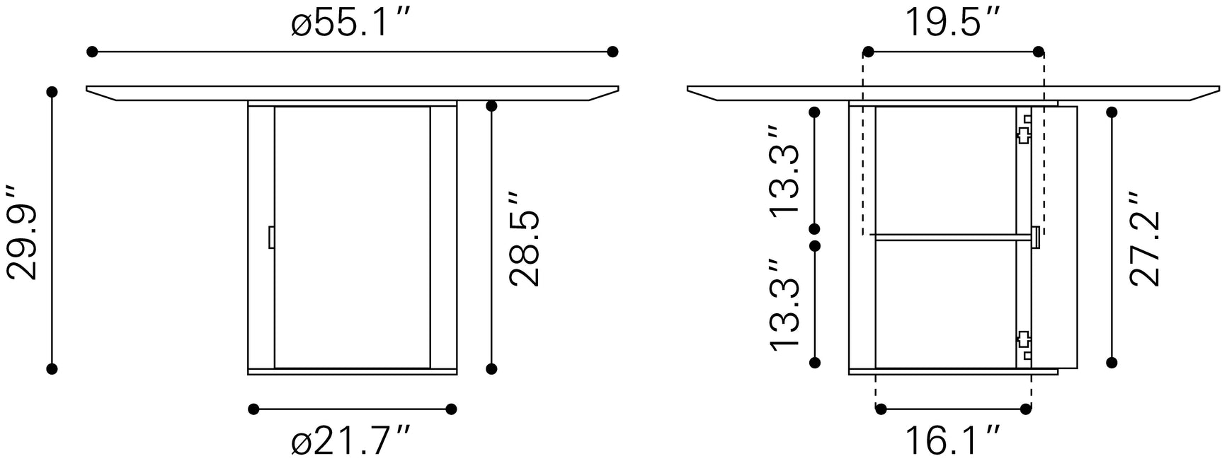 Izola Brown Dining Table - Ornate Home
