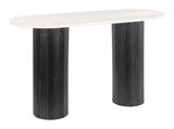 Izola White & Black Console Table - Ornate Home