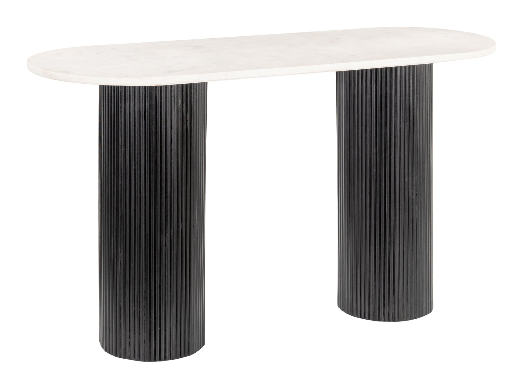 Izola White & Black Console Table - Ornate Home