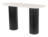 Izola White & Black Console Table - Ornate Home