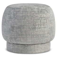 Izzy Blue Fabric Ottoman - Ornate Home
