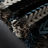Cozy Decorative Throw Blanket for Couches, Boho Plush Woven Sofa Cover with Stripes