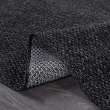 Jorena Dark Gray Jute-Look Rug | Durable Area Rug