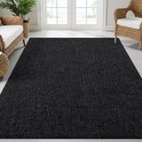 Jorena Dark Gray Jute-Look Rug | Durable Area Rug