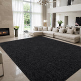 Jorena Dark Gray Jute-Look Rug | Durable Area Rug