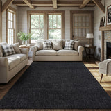 Jorena Dark Gray Jute-Look Rug | Durable Area Rug